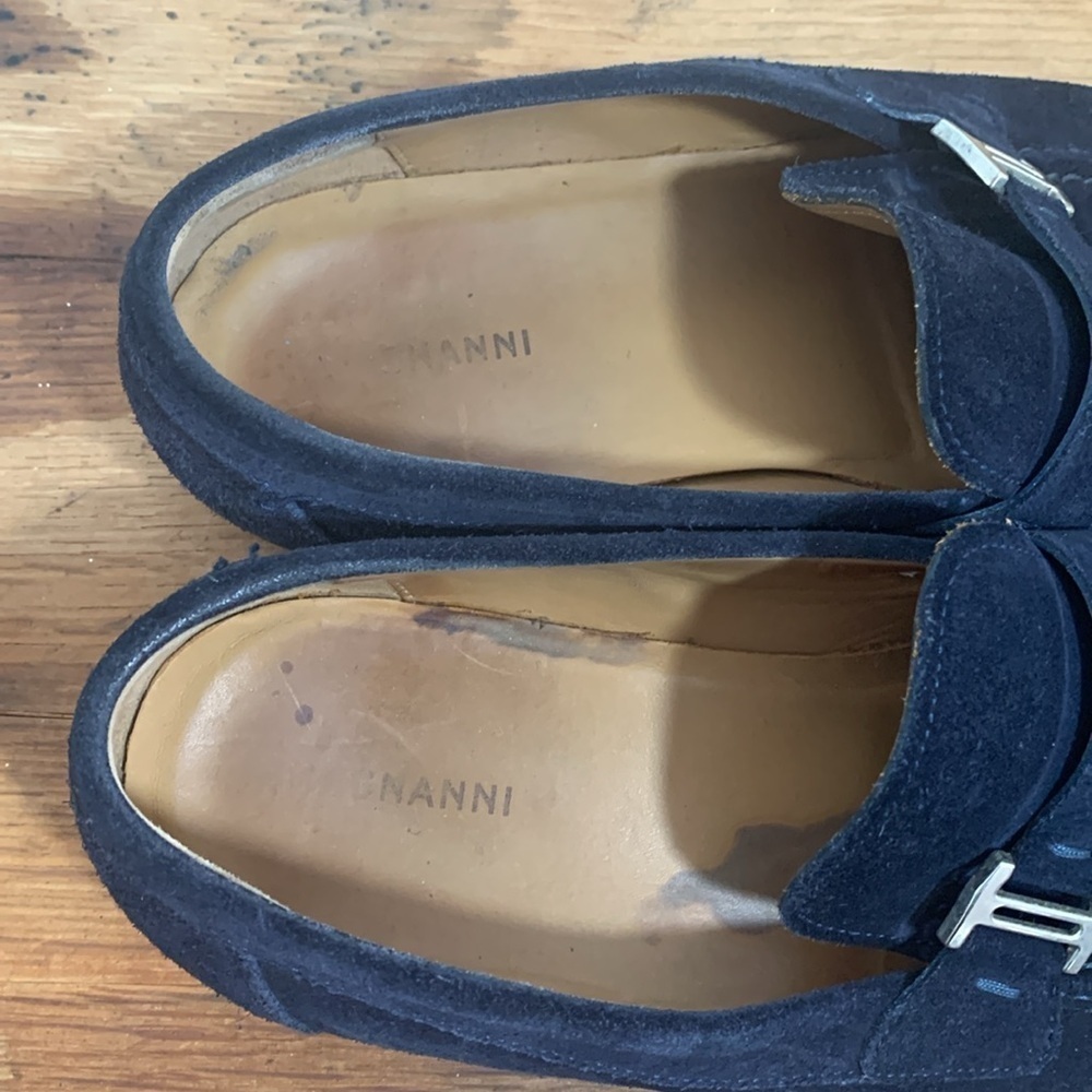 Magnanni | Blue Suede Slip On Loafers Shoes 9.5 M - Picture 10 of 16